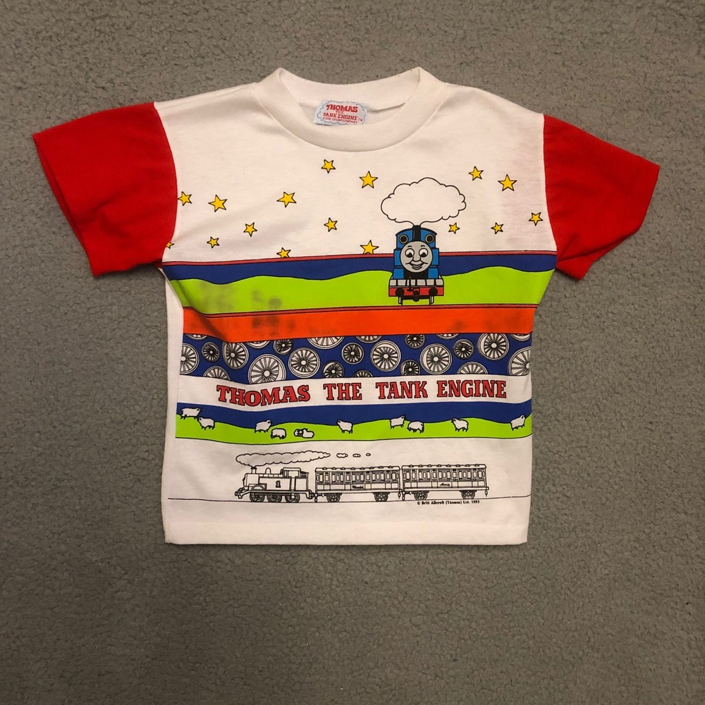 Single Stitch Vtg 1993 Thomas The Tank Engine T Shirt Kids 6 TV Show